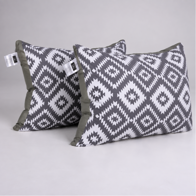 Набір подушок №326 Сolor Fun Line 17-0730 Silver Geo Zebra White Silk (середні)