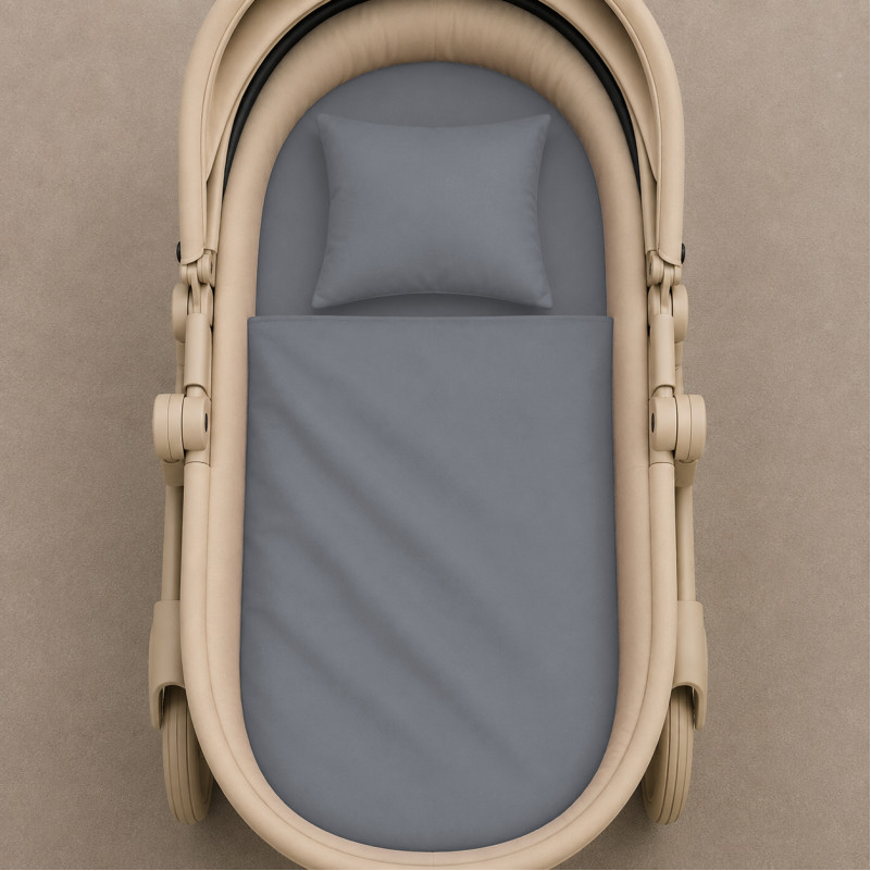 Комплект постельного белья в коляску 60*80 16-5703 Light Gray - 1