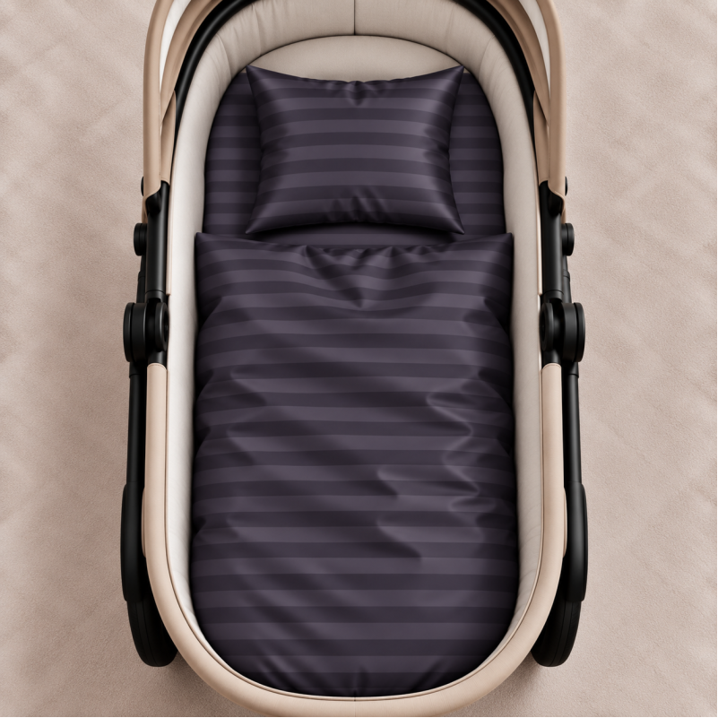 Комплект постельного белья в коляску 60*80 Satin Jacquard "Graphite" - 1
