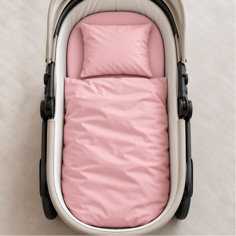 Комплект постельного белья в коляску 60*80 Satin Light Pro 10-003 Pink - 1