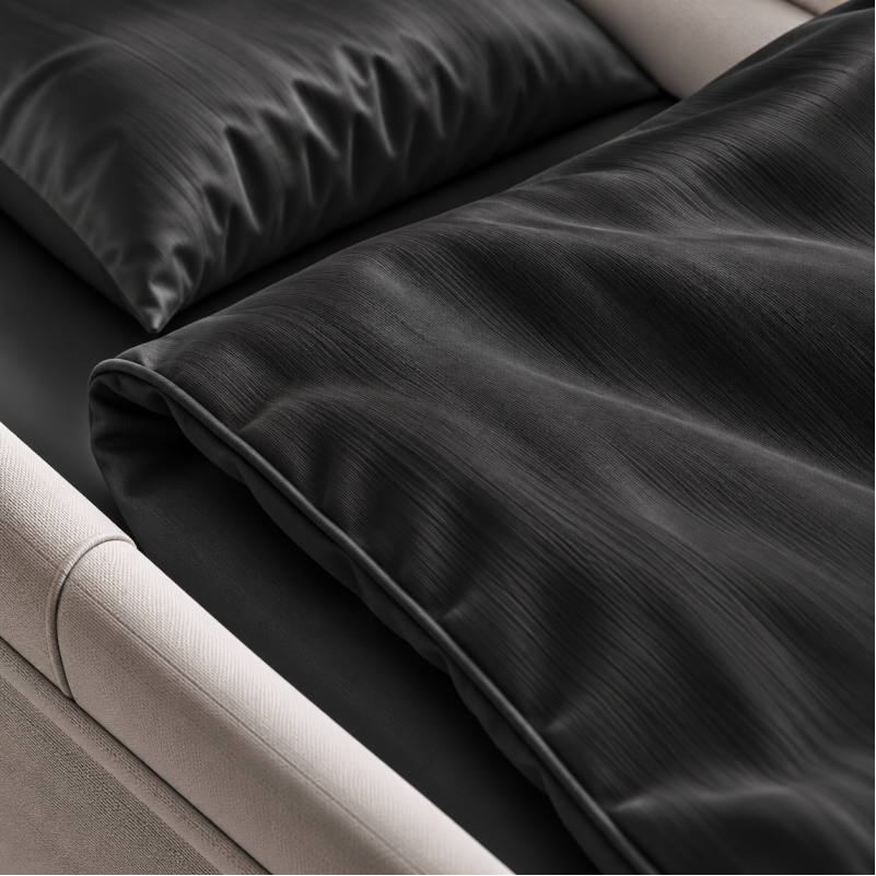 Комплект постельного белья в коляску 60*80 Satin Light Pro 10-005 Dark Gray - 2