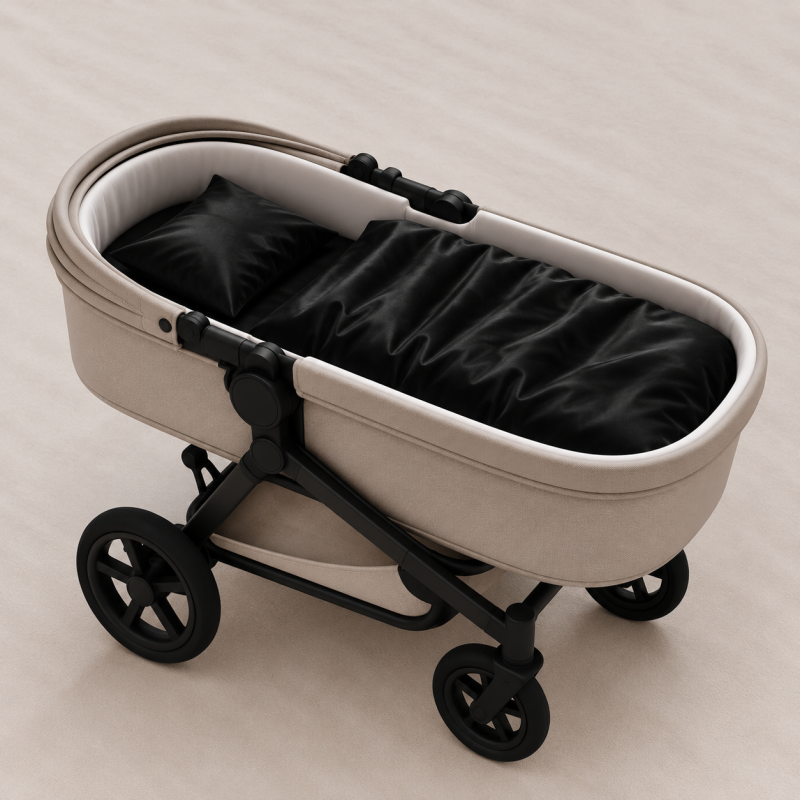 Комплект постельного белья в коляску 60*80 Satin Light Pro 10-006 Black