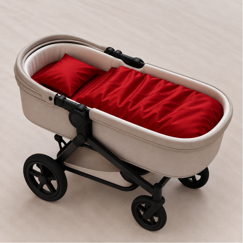 Комплект постельного белья в коляску 60*80 Satin Light Pro 10-007 Red