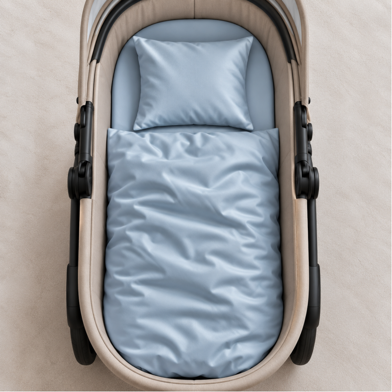 Комплект постельного белья в коляску 60*80 Satin Light Pro 10-019 Gray-blue - 1