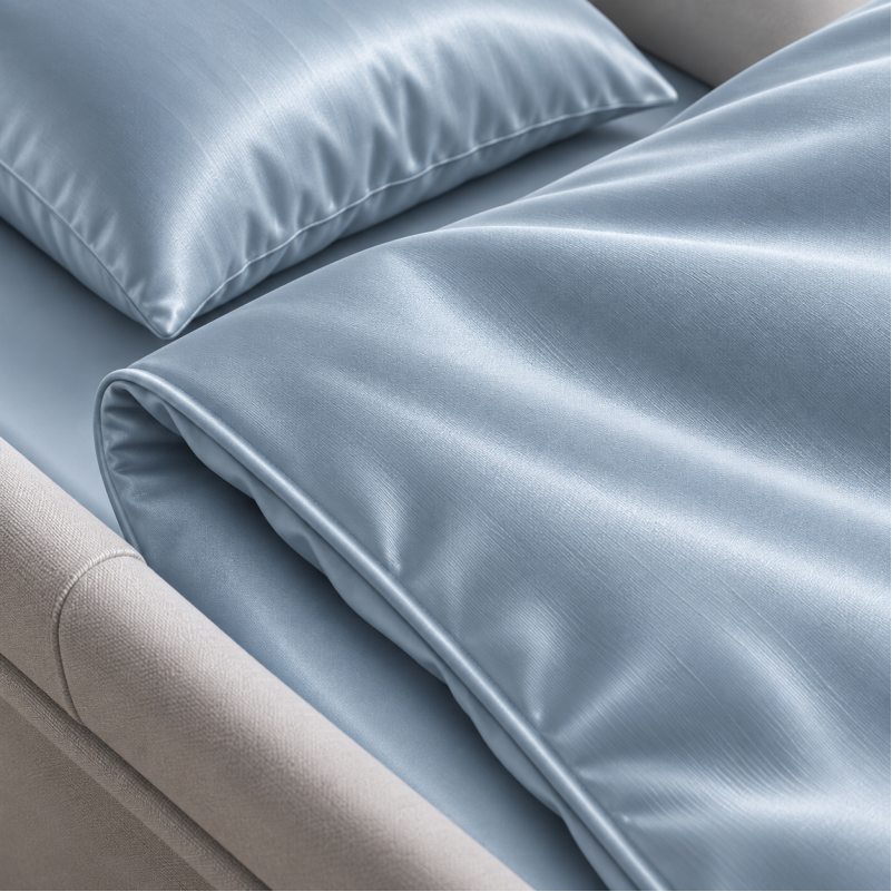 Комплект постельного белья в коляску 60*80 Satin Light Pro 10-019 Gray-blue - 3