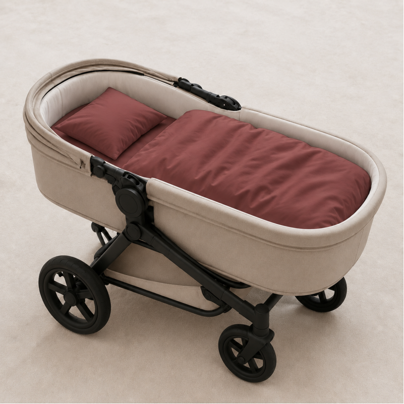 Комплект постельного белья в коляску 60*80 Satin Light Pro 10-021 Brick red