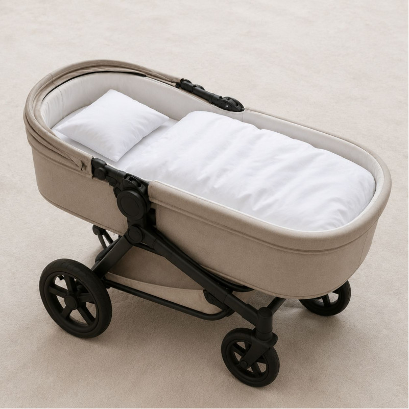 Комплект постельного белья в коляску 60*80 Satin Premium 00-0000 Show White