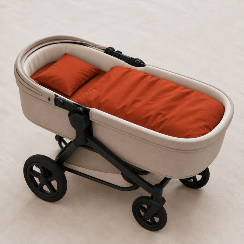 Комплект постельного белья в коляску 60*80 Satin Premium 0081 Terracotta
