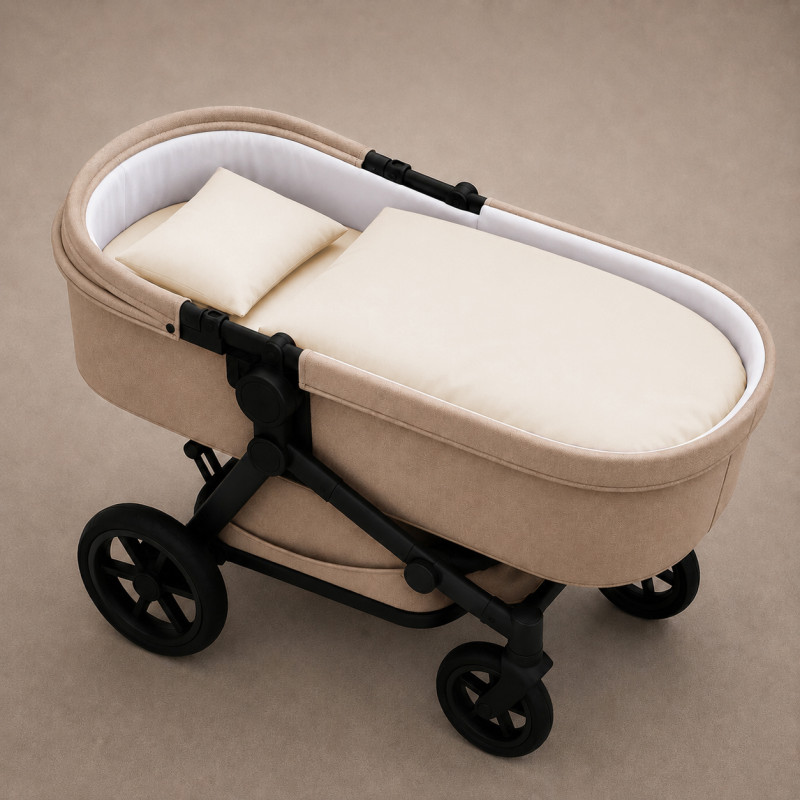 Комплект постельного белья в коляску 60*80 Satin Premium 0840 Ivory