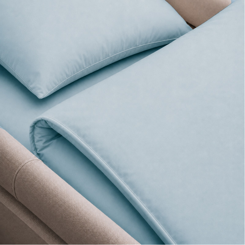 Комплект постельного белья в коляску 60*80 Satin Premium 0842 Light Blue - 3