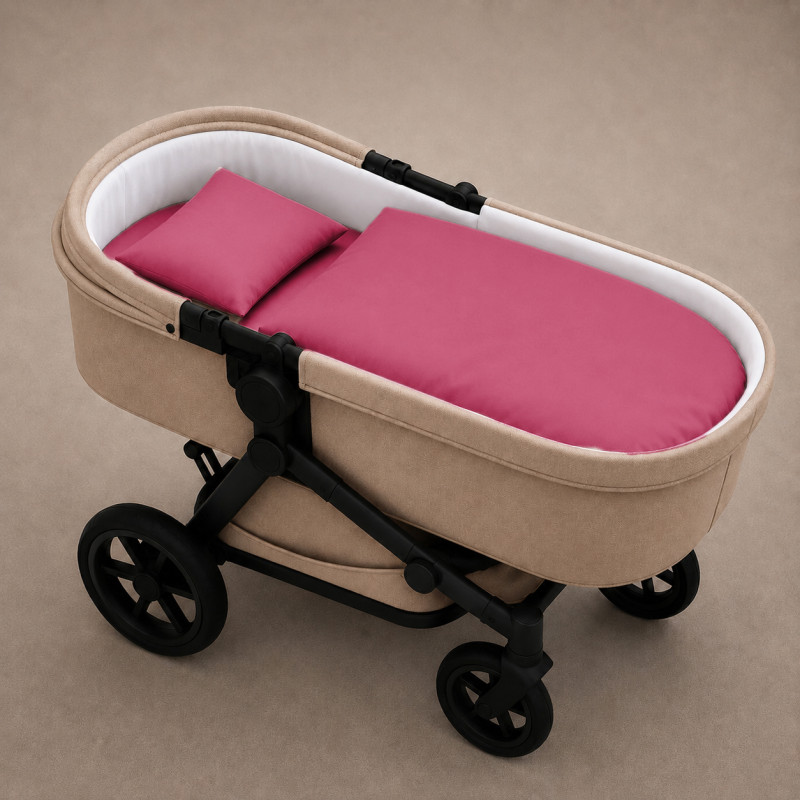 Комплект постельного белья в коляску 60*80 Satin Premium 0847 Tomato