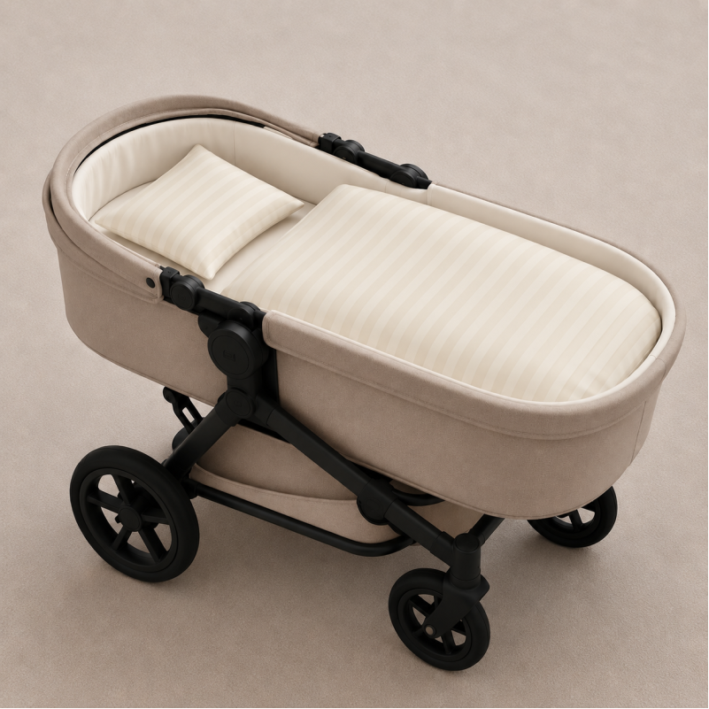 Комплект постельного белья в коляску 60*80 Satin Stripe 30-0002 Soft Yellow