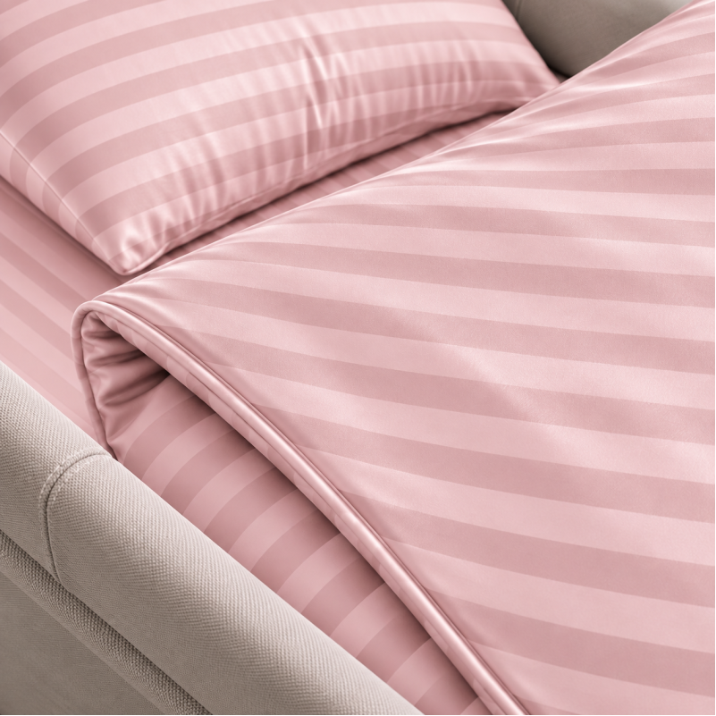 Комплект постельного белья в коляску 60*80 Satin Stripe 30-0007 Pink - 3