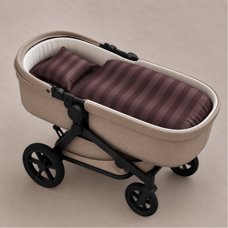 Комплект постельного белья в коляску 60*80 Satin Stripe 30-0008 Smoky Pink