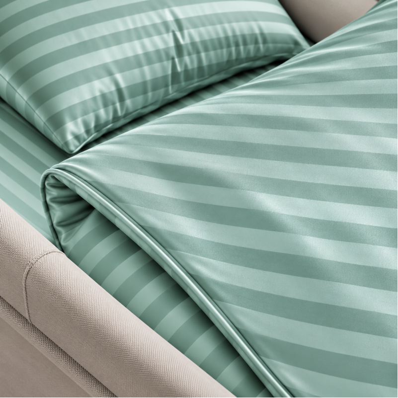 Комплект постельного белья в коляску 60*80 Satin Stripe 30-0015 Green Wave - 2