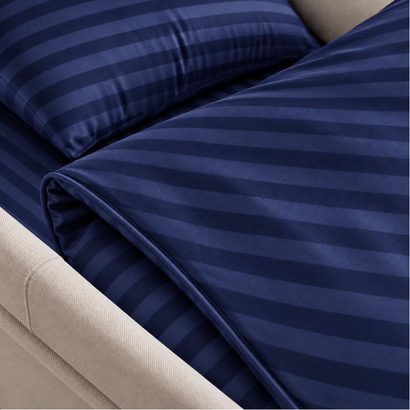 Комплект постельного белья в коляску  60*80 Satin Stripe 30-0020 Smoky Blue - 3