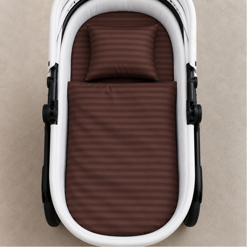 Комплект постельного белья в коляску 60*80 17-0617 Stripe Brown - 1