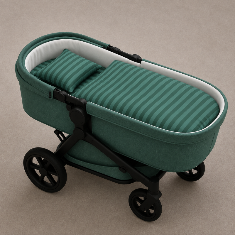 Комплект постельного белья в коляску 60*80 17-0612 Stripe Emerald