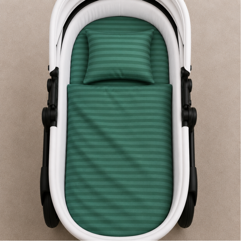 Комплект постельного белья в коляску 60*80 17-0612 Stripe Emerald - 1