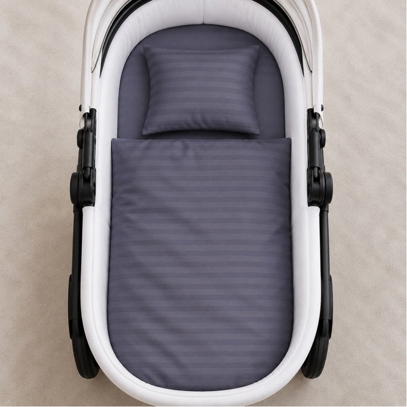 Комплект постельного белья в коляску 60*80 17-0601 Stripe Gray - 1