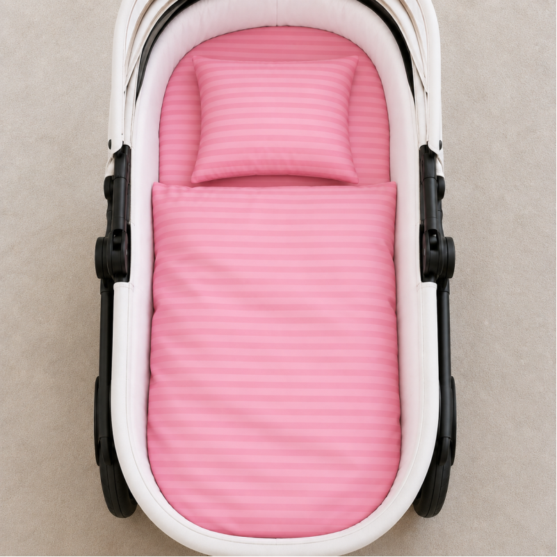 Комплект постельного белья в коляску 60*80 17-0607 Stripe Pink - 1