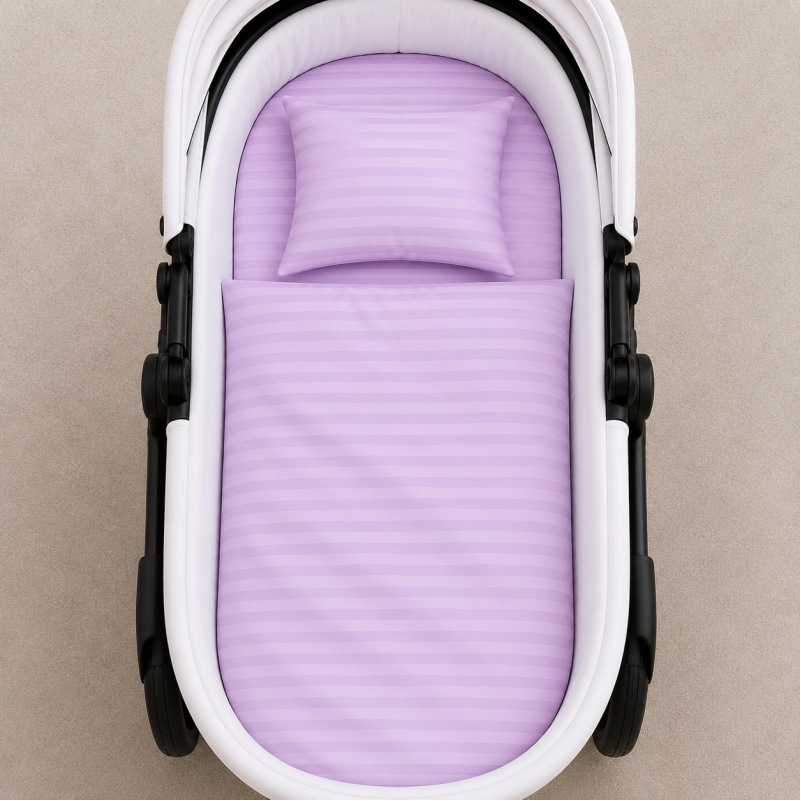 Комплект постельного белья в коляску 60*80 17-0618 Stripe Purple - 1