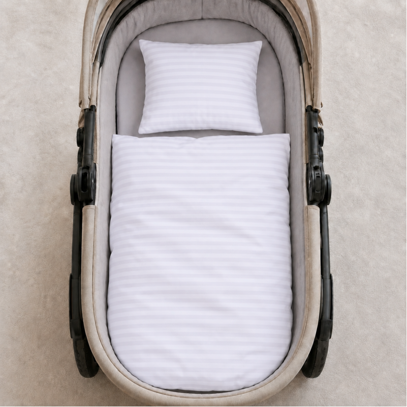Комплект постельного белья в коляску 60*80 17-0605 Stripe White - 1