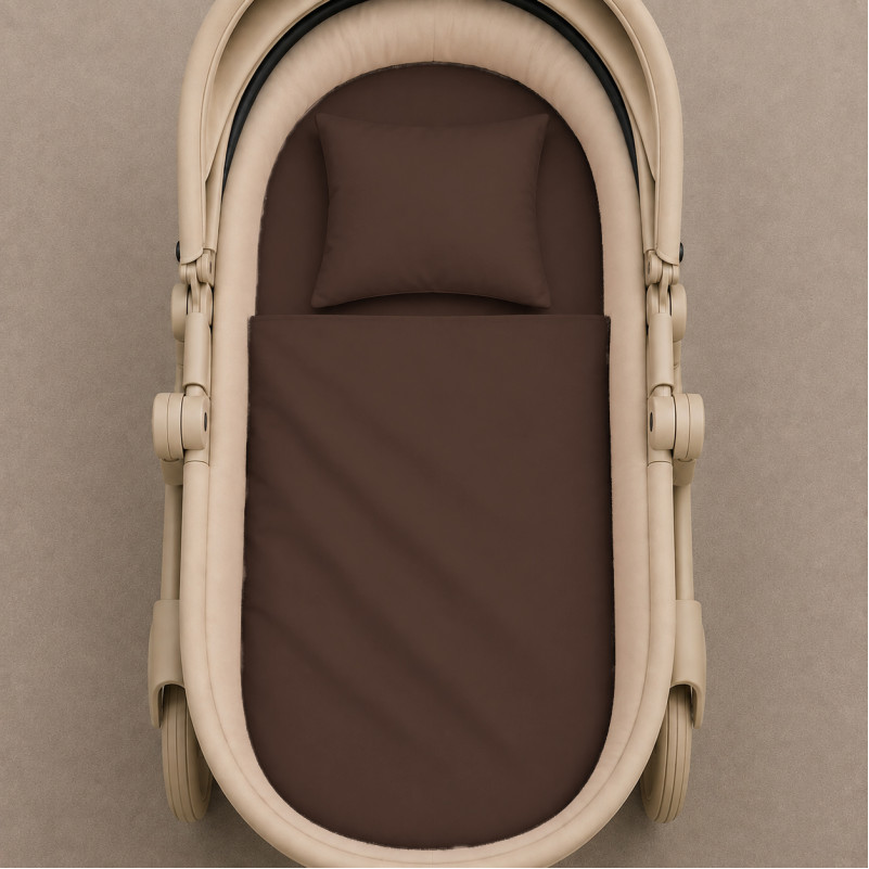 Комплект постельного белья в коляску 60*80 Фланель 003 Brown - 1