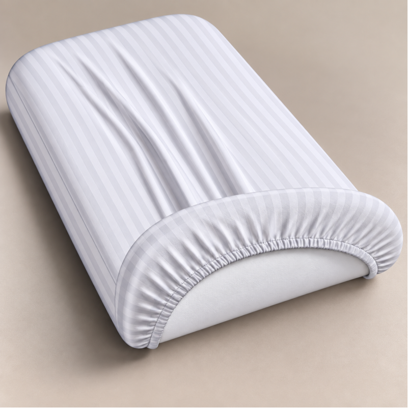 Комплект постельного белья в кроватку 90*110 Ranforce Elite 17-0600 Stripe White Gray - 3