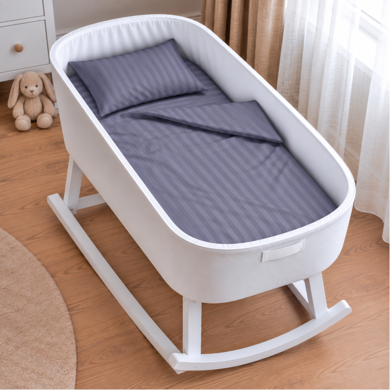 Комплект постельного белья в кроватку 90*110 Ranforce Elite 17-0601 Stripe Gray