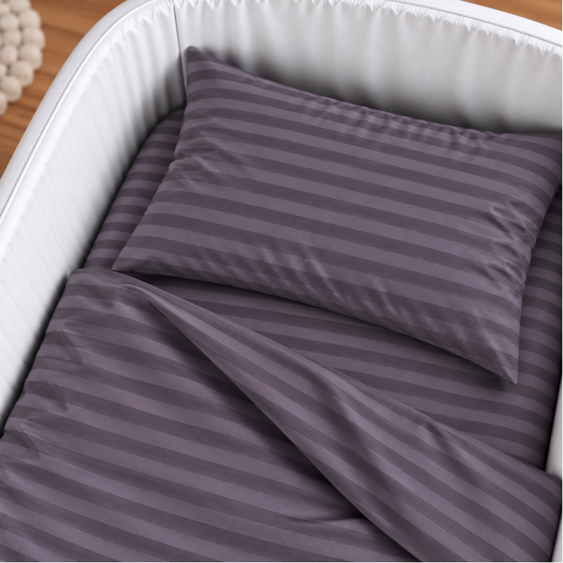 Комплект постельного белья в кроватку 90*110 Ranforce Elite 17-0603 Stripe Violet - 3