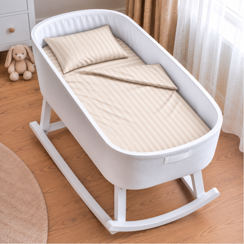 Комплект постельного белья в кроватку 90*110 Ranforce Elite 17-0604 Stripe Yellow