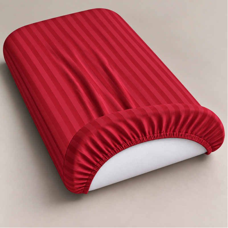 Комплект постельного белья в кроватку 90*110 17-0608 Stripe Red - 2