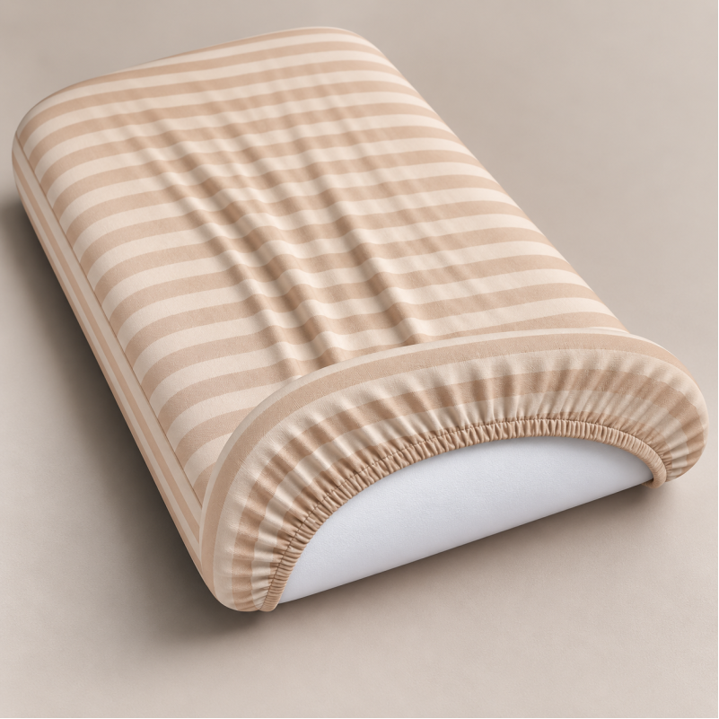 Комплект постельного белья в кроватку 90*110 Ranforce Elite 17-0610 Stripe Light Brown - 3