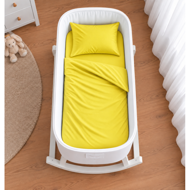 Комплект постельного белья в кроватку 90*110 Satin Light Pro 10-002 Yellow - 1