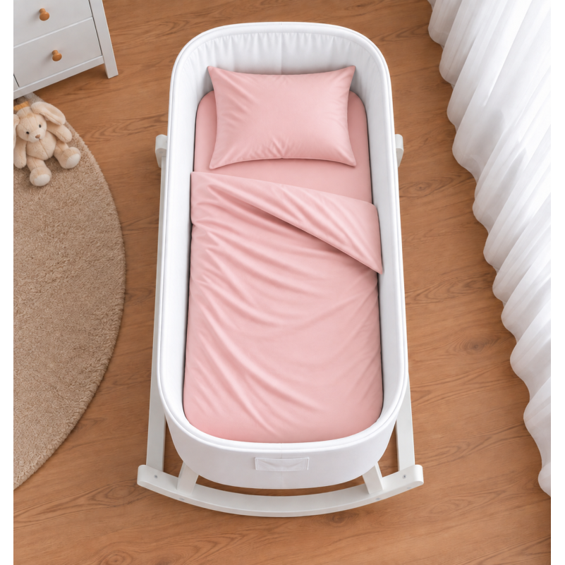 Комплект постельного белья в кроватку 90*110 Satin Light Pro 10-003 Pink - 1