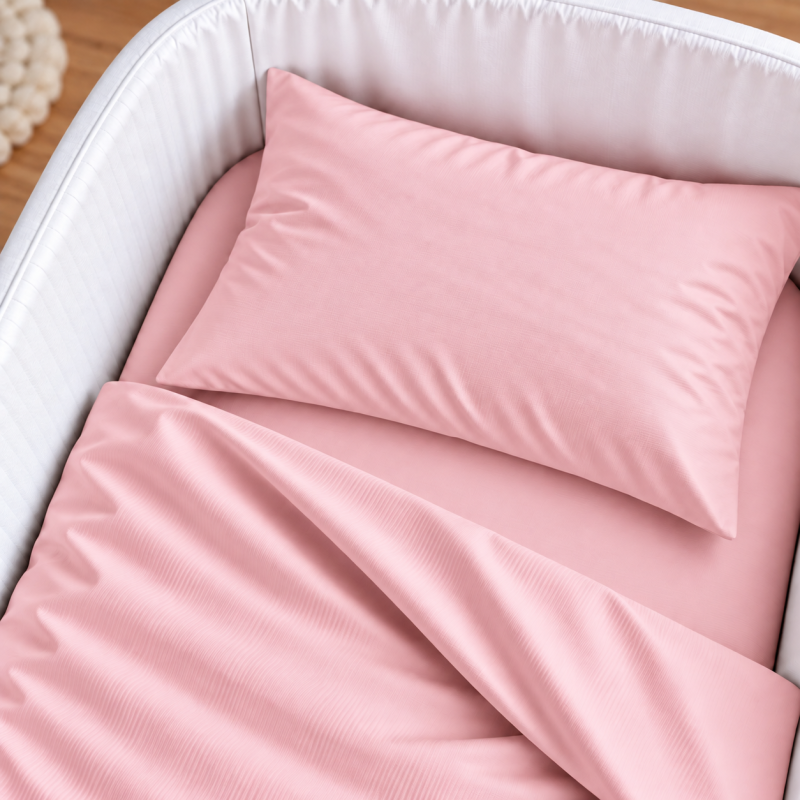 Комплект постельного белья в кроватку 90*110 Satin Light Pro 10-003 Pink - 2