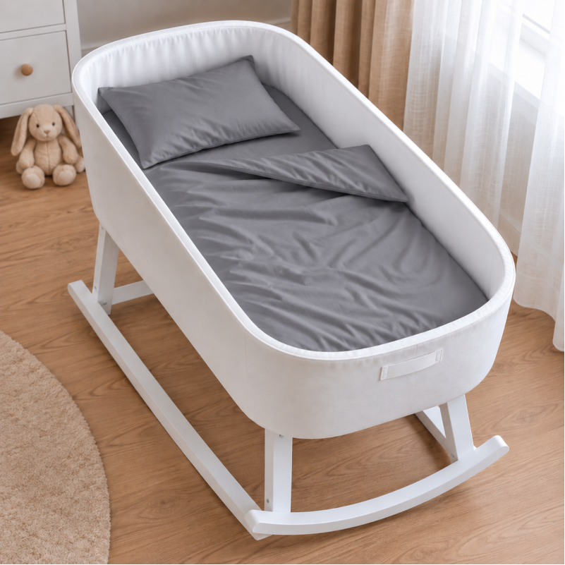Комплект постельного белья в кроватку 90*110 Satin Light Pro 10-004 Gray