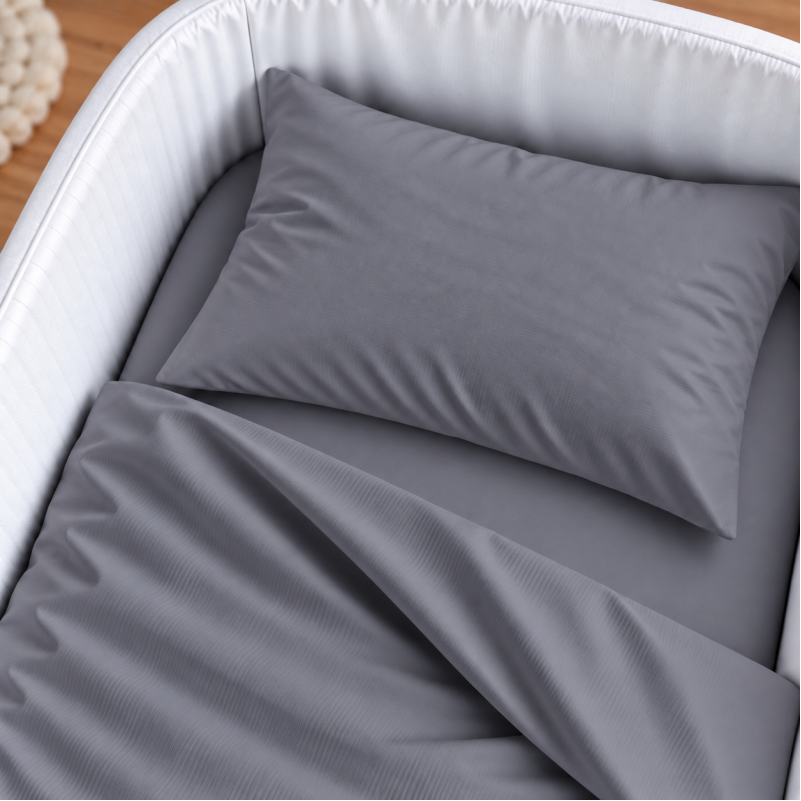 Комплект постельного белья в кроватку 90*110 Satin Light Pro 10-004 Gray - 2