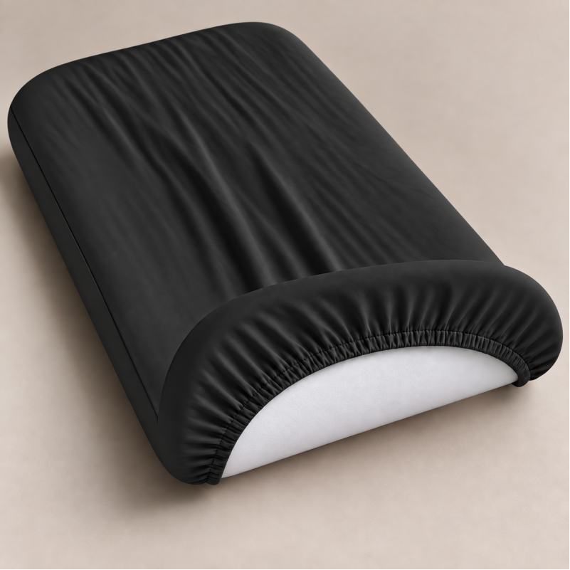 Комплект постельного белья в кроватку 90*110 Satin Light Pro 10-006 Black - 3