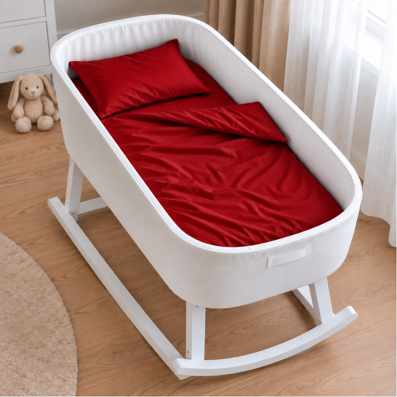 Комплект постельного белья в кроватку 90*110 Satin Light Pro 10-007 Red