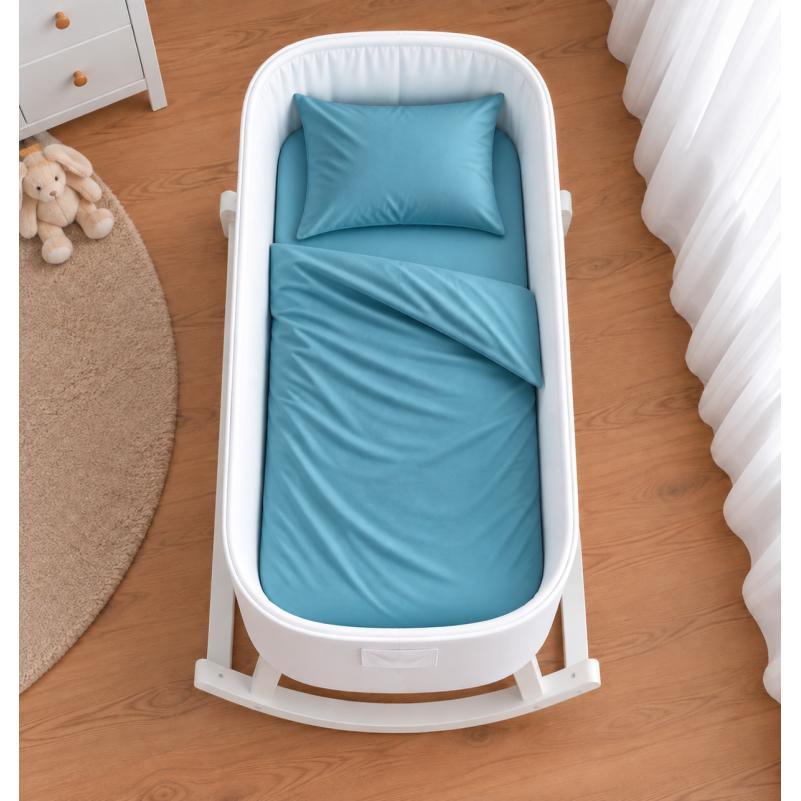 Комплект постельного белья в кроватку 90*110 Satin Light Pro 10-008 Blue - 1