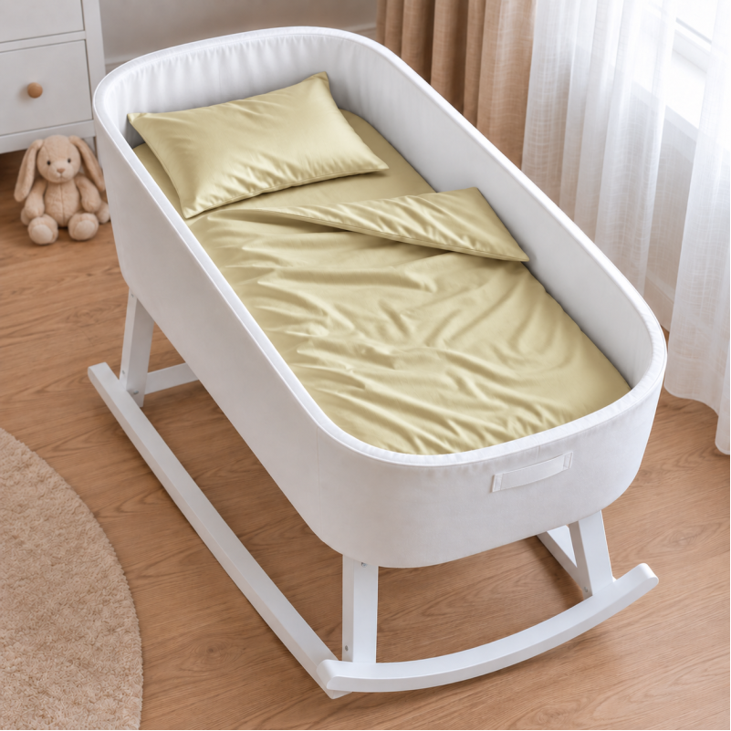 Комплект постельного белья в кроватку 90*110 Satin Light Pro 10-014 Soft yellow