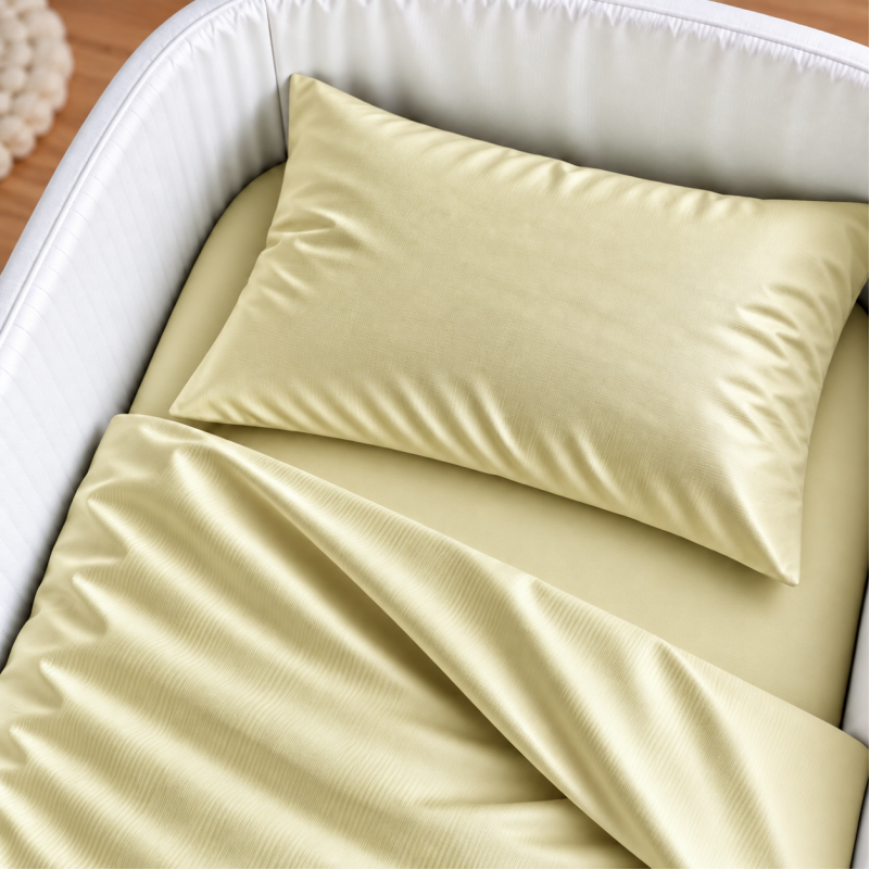 Комплект постельного белья в кроватку 90*110 Satin Light Pro 10-014 Soft yellow - 2