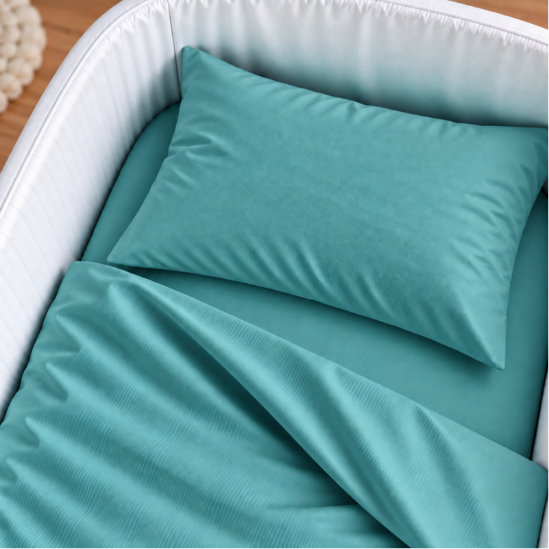 Комплект постельного белья в кроватку 90*110 Satin Light Pro 10-015 Sea wave - 2