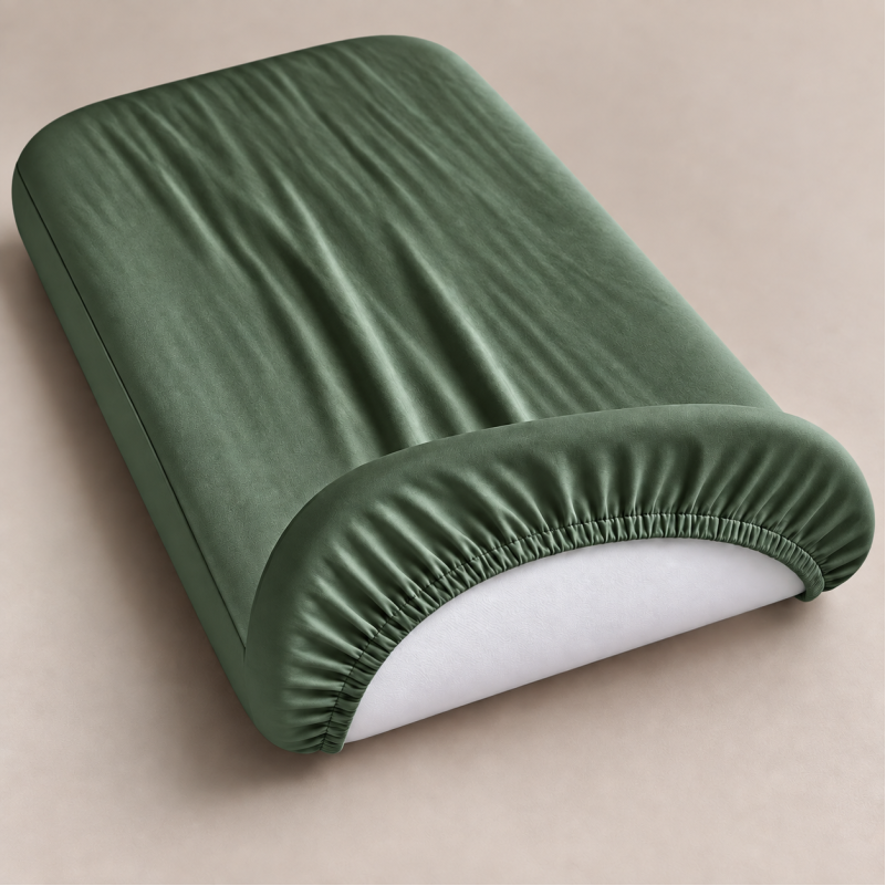 Комплект постельного белья в кроватку 90*110 Satin Light Pro 10-017 Green Olive - 3