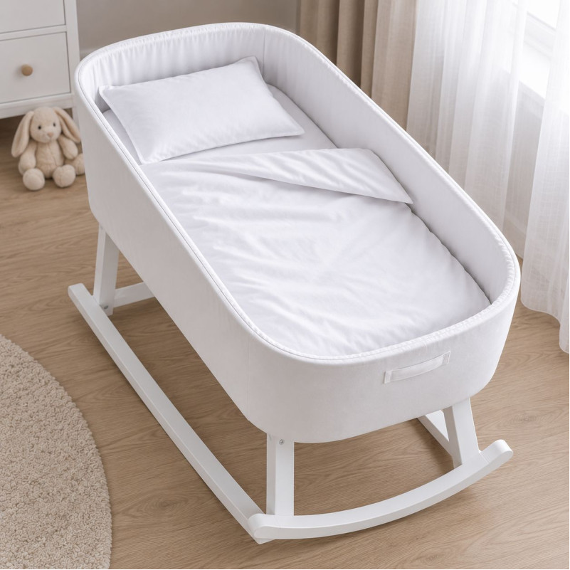 Комплект постельного белья в кроватку 90*110 Satin Premium 00-0000 Show White