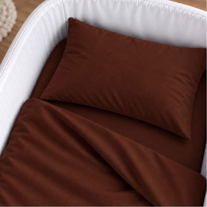 Комплект постельного белья в кроватку 90*110 Satin Premium 0211 Cacao - 2
