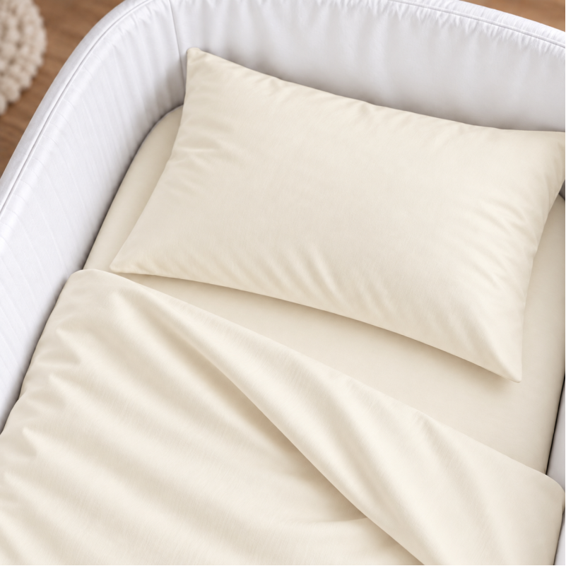 Комплект постельного белья в кроватку 90*110 Satin Premium 0840 Ivory - 2