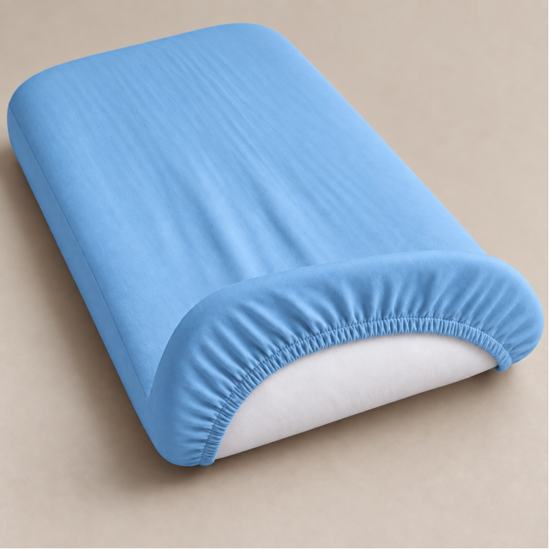 Комплект постельного белья в кроватку 90*110 Satin Premium 0845 Blue Wave - 2